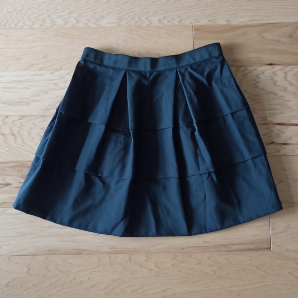 3.1 Philip Lim Black Pleated Wool Mini Skirt - Picture 1 of 10
